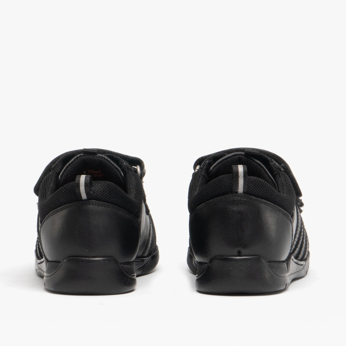 Hush Puppies JOSH Boys Leather School Shoes Black