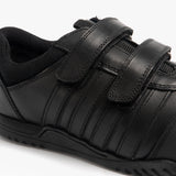 Hush Puppies JOSH Boys Leather School Shoes Black