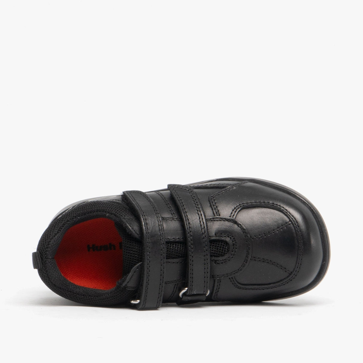 Hush Puppies LIAM Boys Leather School Shoes Black