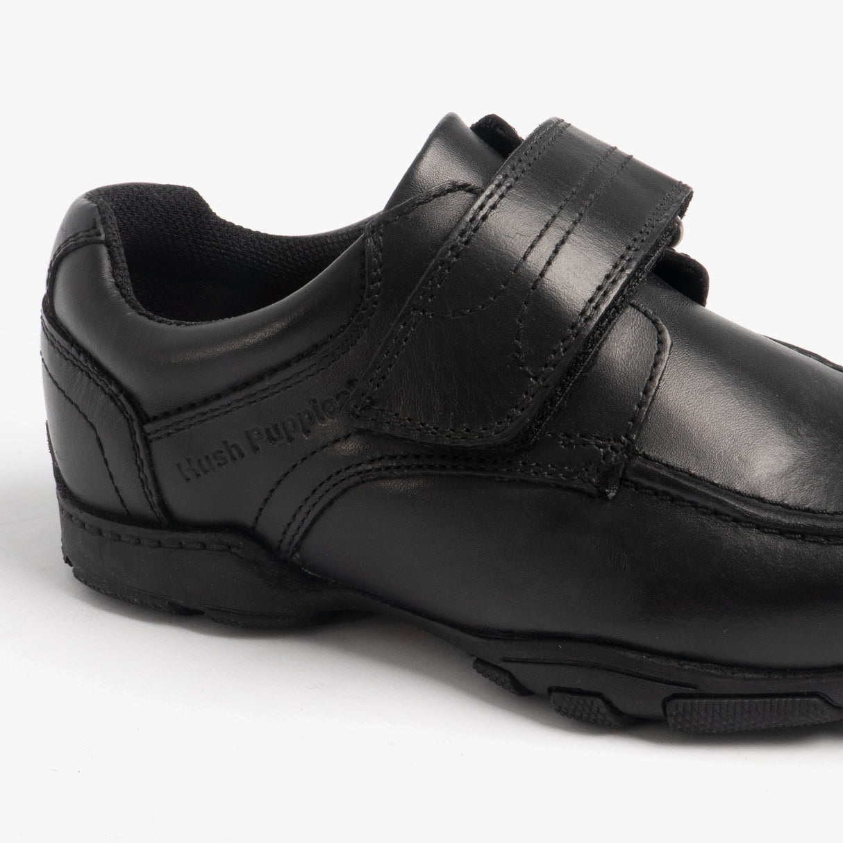 Hush Puppies FREDDY 2 Boys Leather School Shoes Black