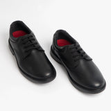 Hush Puppies TIM Boys Leather School Shoes Black