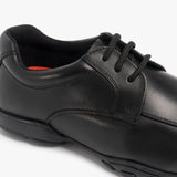 Hush Puppies VINCENTE Boys Leather Derby School Shoes Black