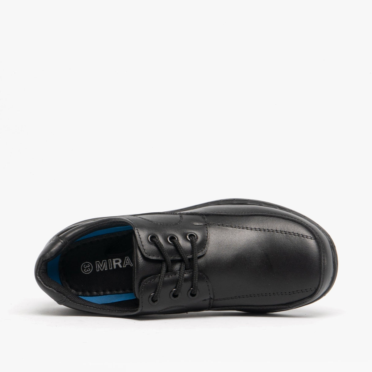 Mirak ADAM Boys Leather School Shoes Black