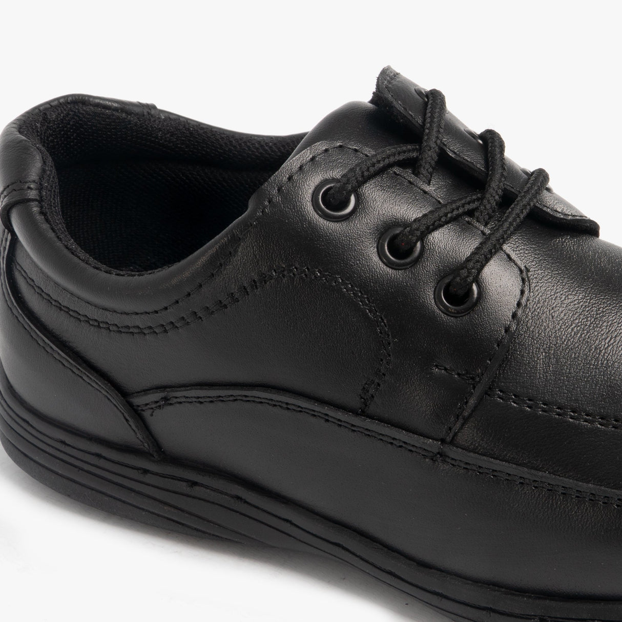Mirak ADAM Boys Leather School Shoes Black
