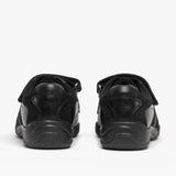 Hush Puppies SEB Boys Leather School Shoes Black