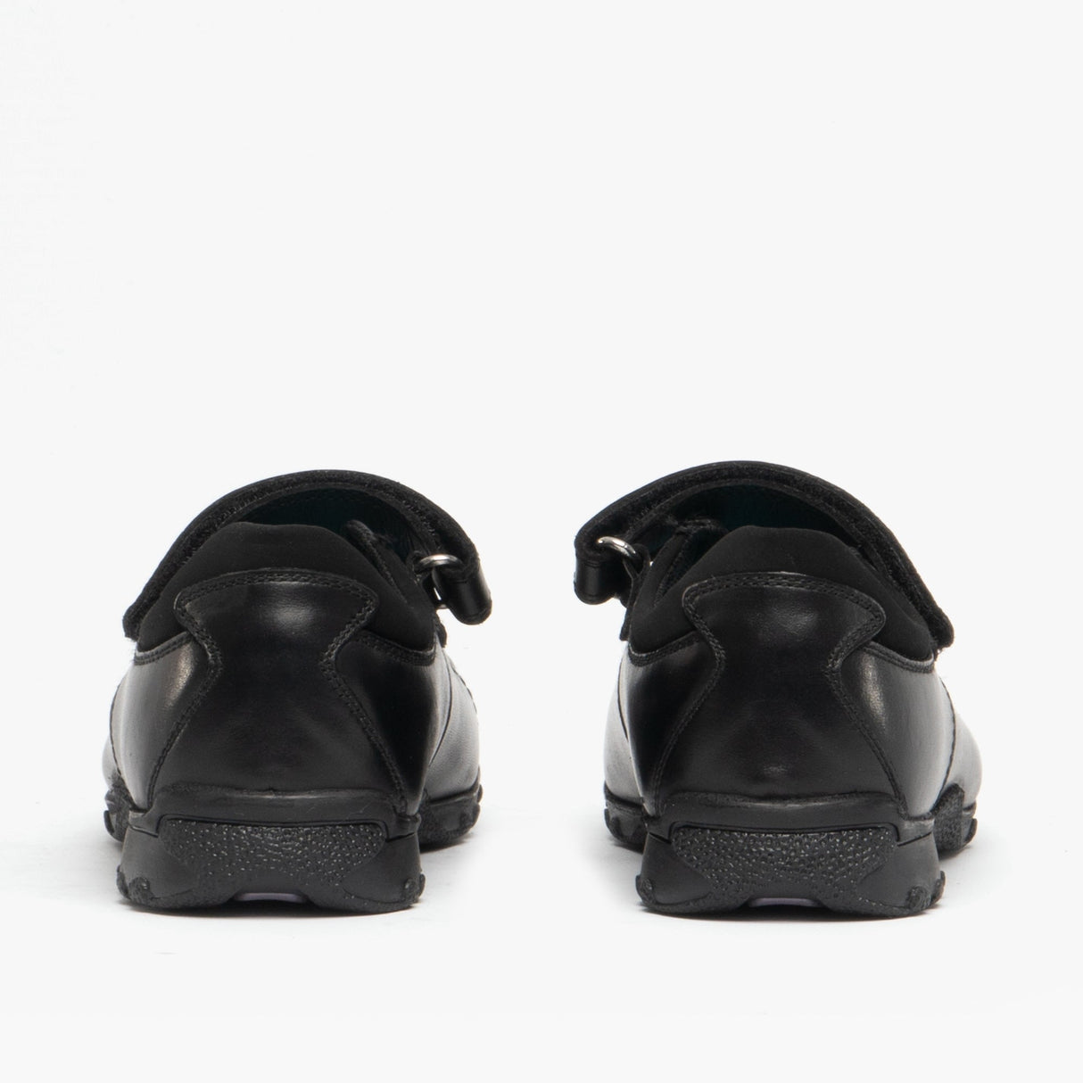 CLARE JNR Girls Leather School Shoes Black