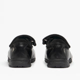 CLARE JNR Girls Leather School Shoes Black