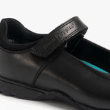 CLARE JNR Girls Leather School Shoes Black