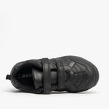 DEK FUSION Boys Kids Twin Touch Fasten School Trainers Black