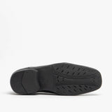 Roamers RONNY Boys Leather Slip On Shoes Black