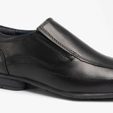 Roamers RONNY Boys Leather Slip On Shoes Black