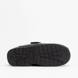 Roamers GENERALS Boys Leather Touch Fasten Shoes Black