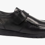 Roamers GENERALS Boys Leather Touch Fasten Shoes Black