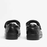 Roamers ELSA Girls Leather Touch Fasten Mary Jane Shoes Black