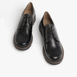 Fly London SIMB K Girls Leather Lace Derby Shoes Black