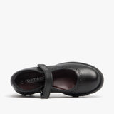 Roamers SABINA Girls Leather Touch Fasten Mary Jane Shoes Black