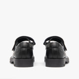 Roamers SABINA Girls Leather Touch Fasten Mary Jane Shoes Black