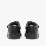 CHARLES Boys Leather Touch Fasten Shoes Black