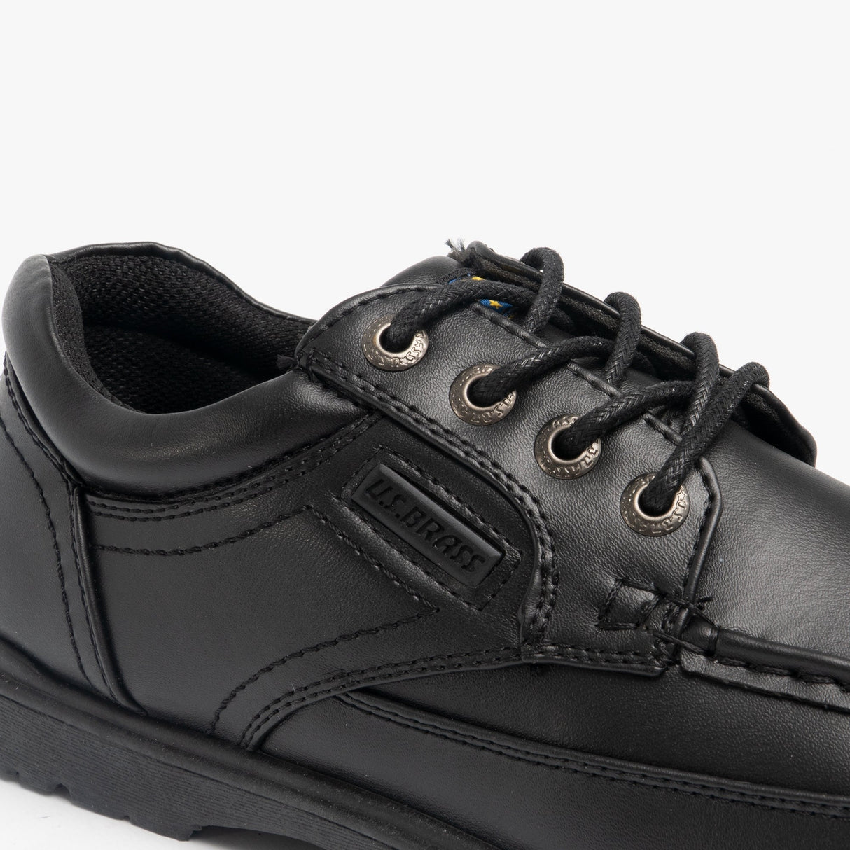 US Brass STUBBY Mens Lace-Up Casual Shoes Black