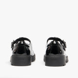 GEOX CASEY Girls School Shoes Patent Black