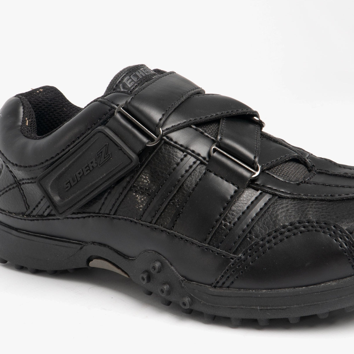 Skechers 91664L/BBK URBANTRACK II RAGE Boys Touch Fasten School Shoes Black