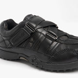 Skechers 91664L/BBK URBANTRACK II RAGE Boys Touch Fasten School Shoes Black