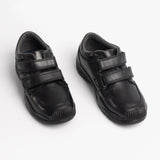 Roamers JEROME Boys Leather Touch Fasten Shoes Black