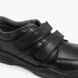 Roamers JEROME Boys Leather Touch Fasten Shoes Black