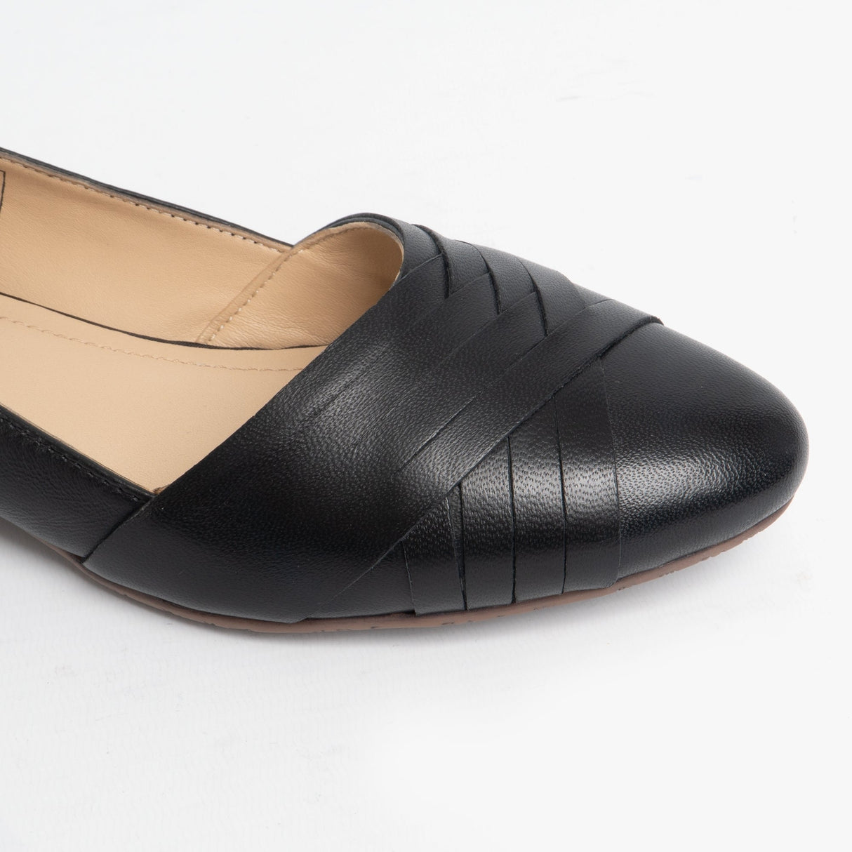 Hush Puppies MARLEY Womens Leather Ballerina Shoes Black