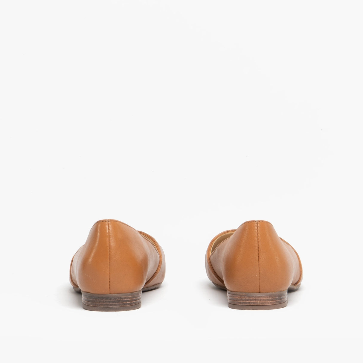 Hush Puppies MARLEY Womens Leather Ballerina Shoes Tan