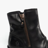 Fly London MON944FLY Womens Leather Wedge Ankle Boots Black