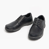 Hush Puppies TUCKER Mens Leather Casual Shoes Black