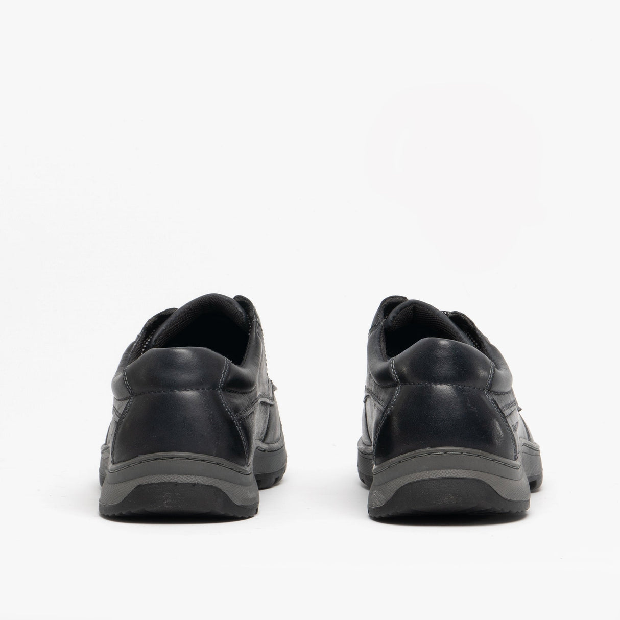 Hush Puppies TUCKER Mens Leather Casual Shoes Black