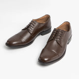 Mister Carlo MASON Mens Toe Cap Derby Shoes Brown
