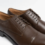 Mister Carlo MASON Mens Toe Cap Derby Shoes Brown