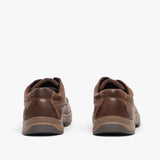 Hush Puppies TUCKER Mens Leather Casual Shoes Brown