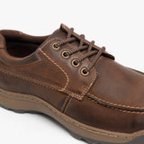 Hush Puppies TUCKER Mens Leather Casual Shoes Brown