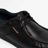 Base London EVENT Mens Leather Moccasin Shoes Black