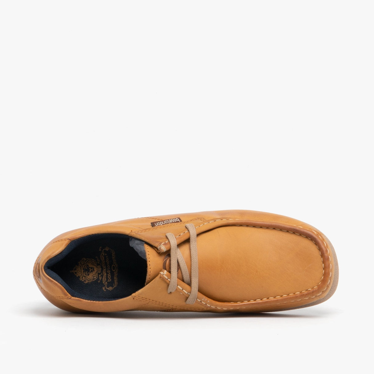 Base London EVENT Mens Leather Moccasin Shoes Tan