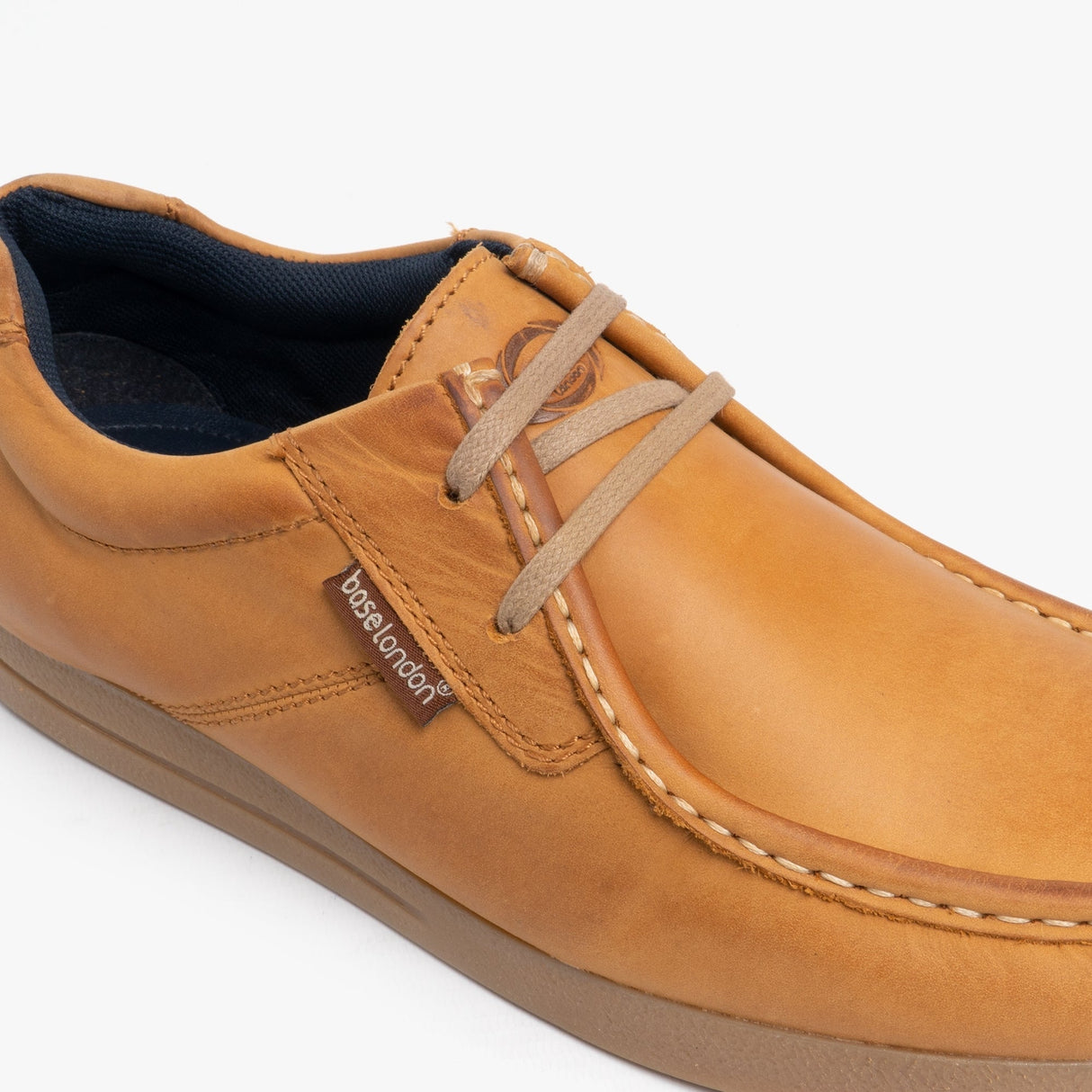 Base London EVENT Mens Leather Moccasin Shoes Tan