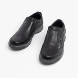 Hush Puppies JASPER Mens Leather Slip On Shoes Black