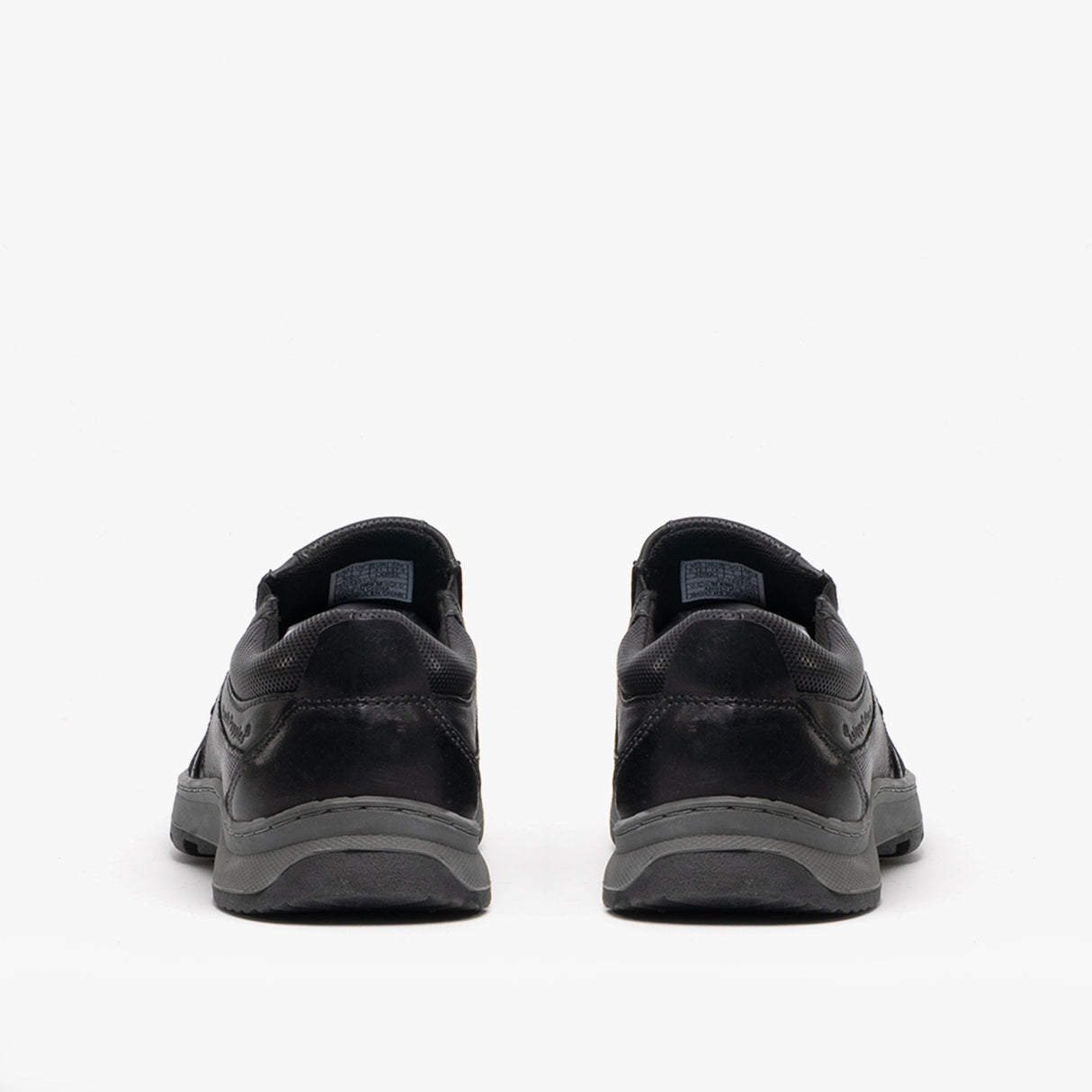 Hush Puppies JASPER Mens Leather Slip On Shoes Black