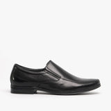 Hush Puppies BILLY Mens Leather Slip On Shoes Black