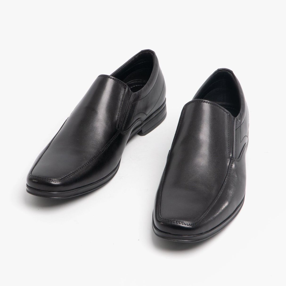 Hush Puppies BILLY Mens Leather Slip On Shoes Black