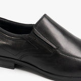 Hush Puppies BILLY Mens Leather Slip On Shoes Black