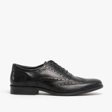 Hush Puppies OAKEN Mens Leather Brogue Shoes Black