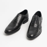 Hush Puppies OAKEN Mens Leather Brogue Shoes Black