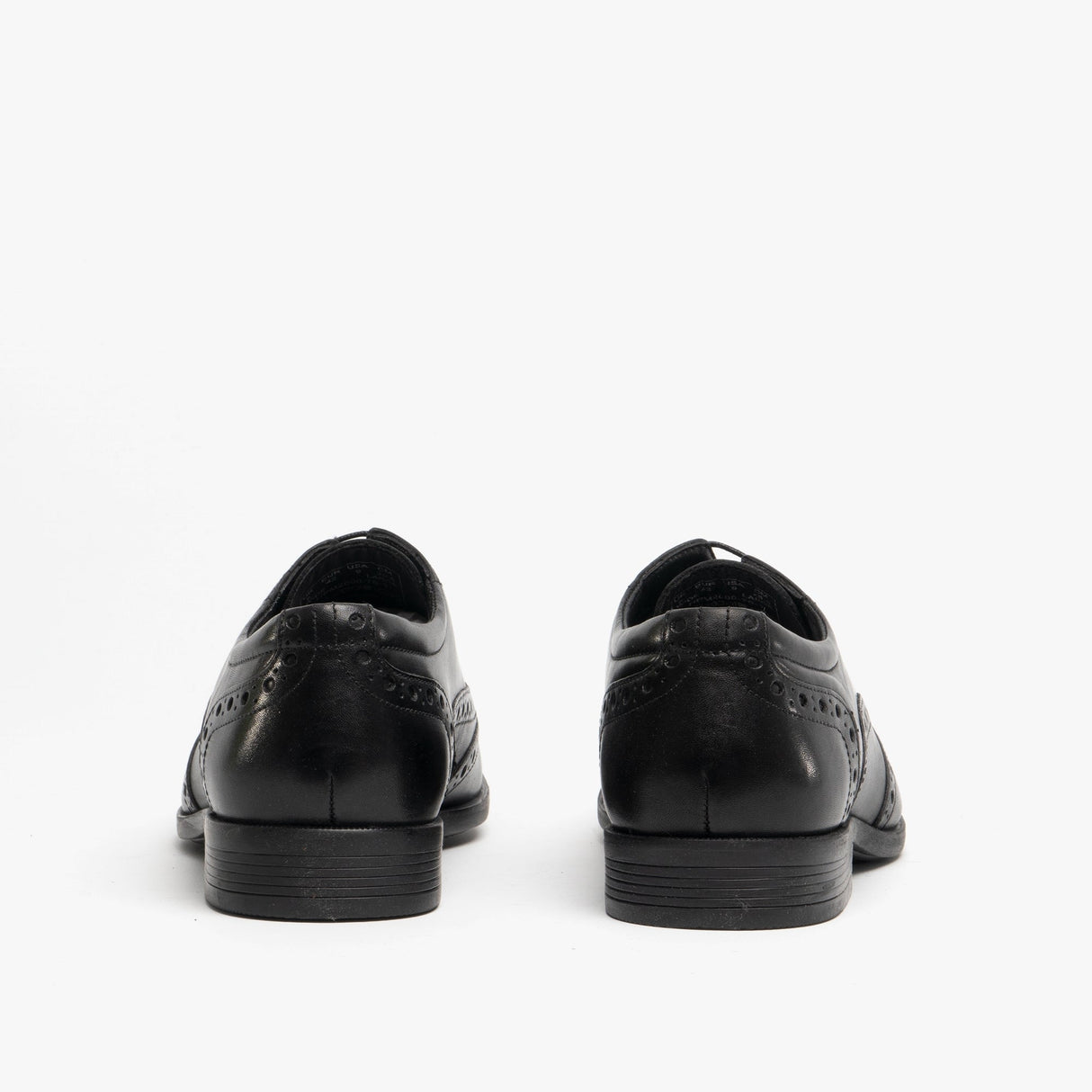 Hush Puppies OAKEN Mens Leather Brogue Shoes Black