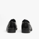 Hush Puppies OAKEN Mens Leather Brogue Shoes Black