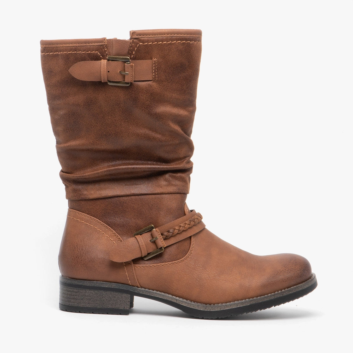 Rieker 98860-22 Womens Calf Length Boots Nut Brown